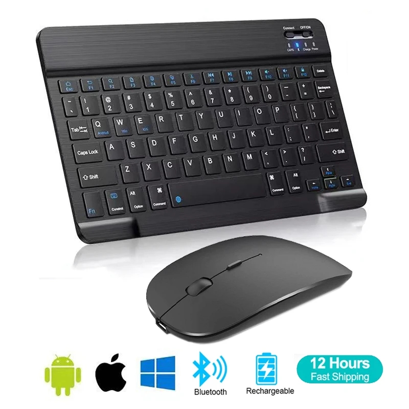 Gaming Accessories Ipad - Keyboard Nirkabel Bluetooth Bahasa Spanyol Prancis