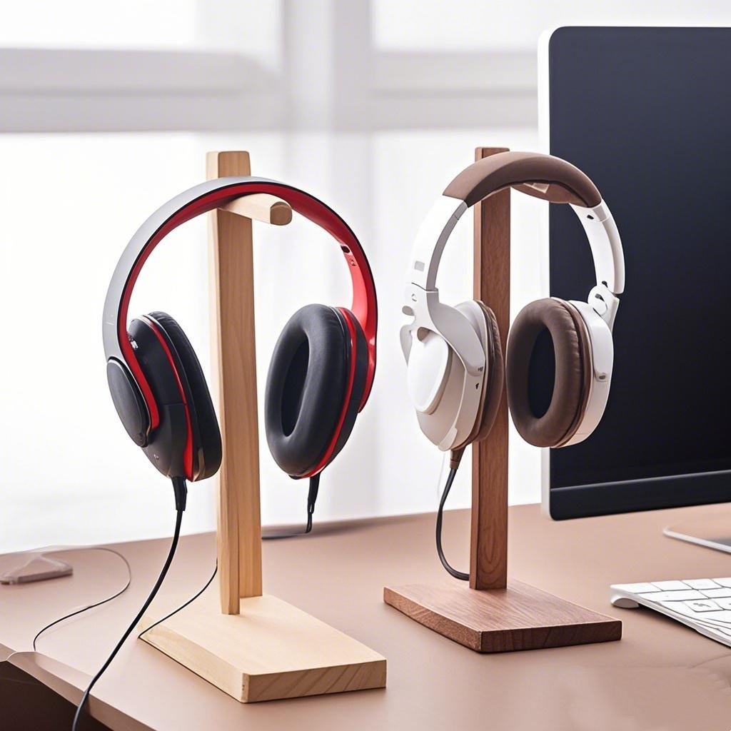 Gaming Home Accessories - Rak Penyimpanan Headphone Kayu, Rak Display