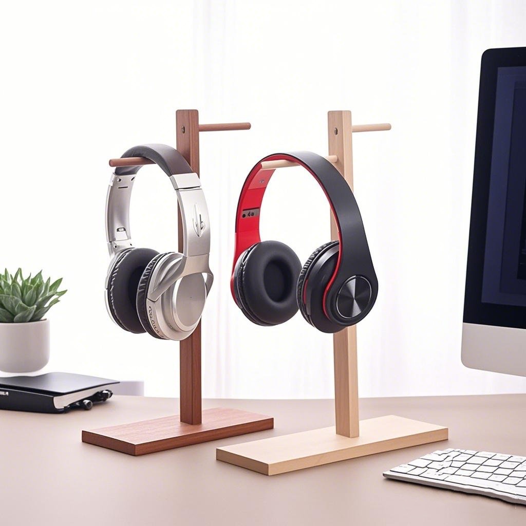 Rak Penyimpanan Headphone Kayu - Gaming Home Accessories ulasan dan harga