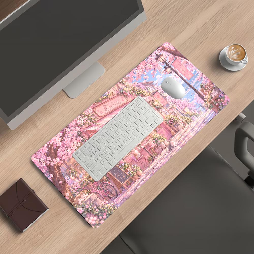 Alas Mouse Motif Bunga Sakura, - Gaming Accessories Shop ulasan dan harga