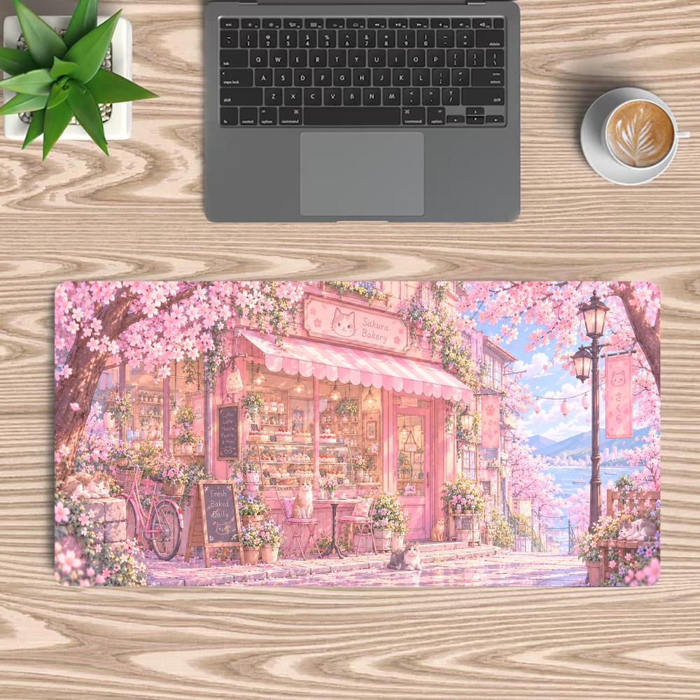 Alas Mouse Motif Bunga Sakura, - Gaming Accessories Shop ulasan dan harga